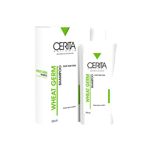 شامپو تقویت کننده و محرک رشد جوانه گندم سریتا 200 میل (Cerita Wheat Germ Shampoo For All Hair 200ml)